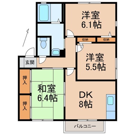 和歌山駅 徒歩41分 2階の物件間取画像